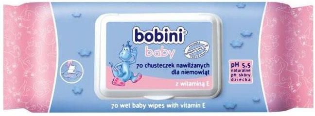 bobini baby chusteczki nawilżane z witaminą e 70sz