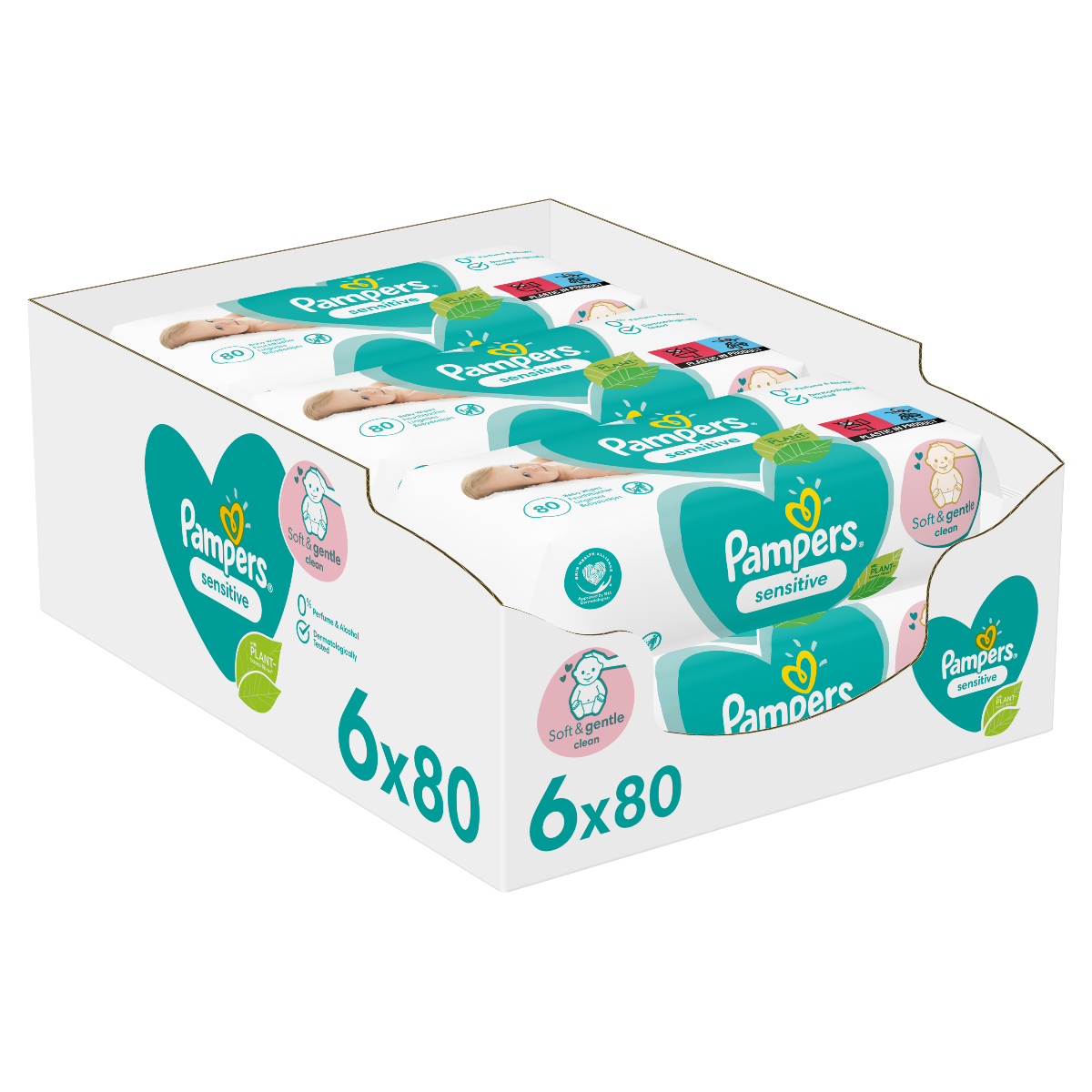 chusteczki pampers sensitive 6x80