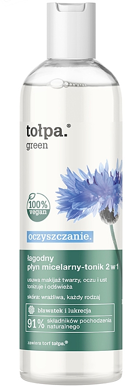 matujący płyn micelarny-tonik 2w1 do mycia twarzy 400ml clean micellar