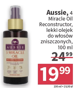 aussie 4 miracle oil reconstructor lekki olejek do włosów zniszczonych