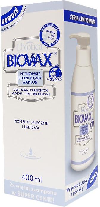 biovax latte szampon regenerujący odbudowa włosów osłabionych opinie