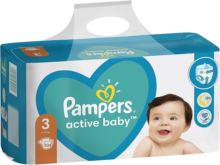 pampers active baby 3 104 szt