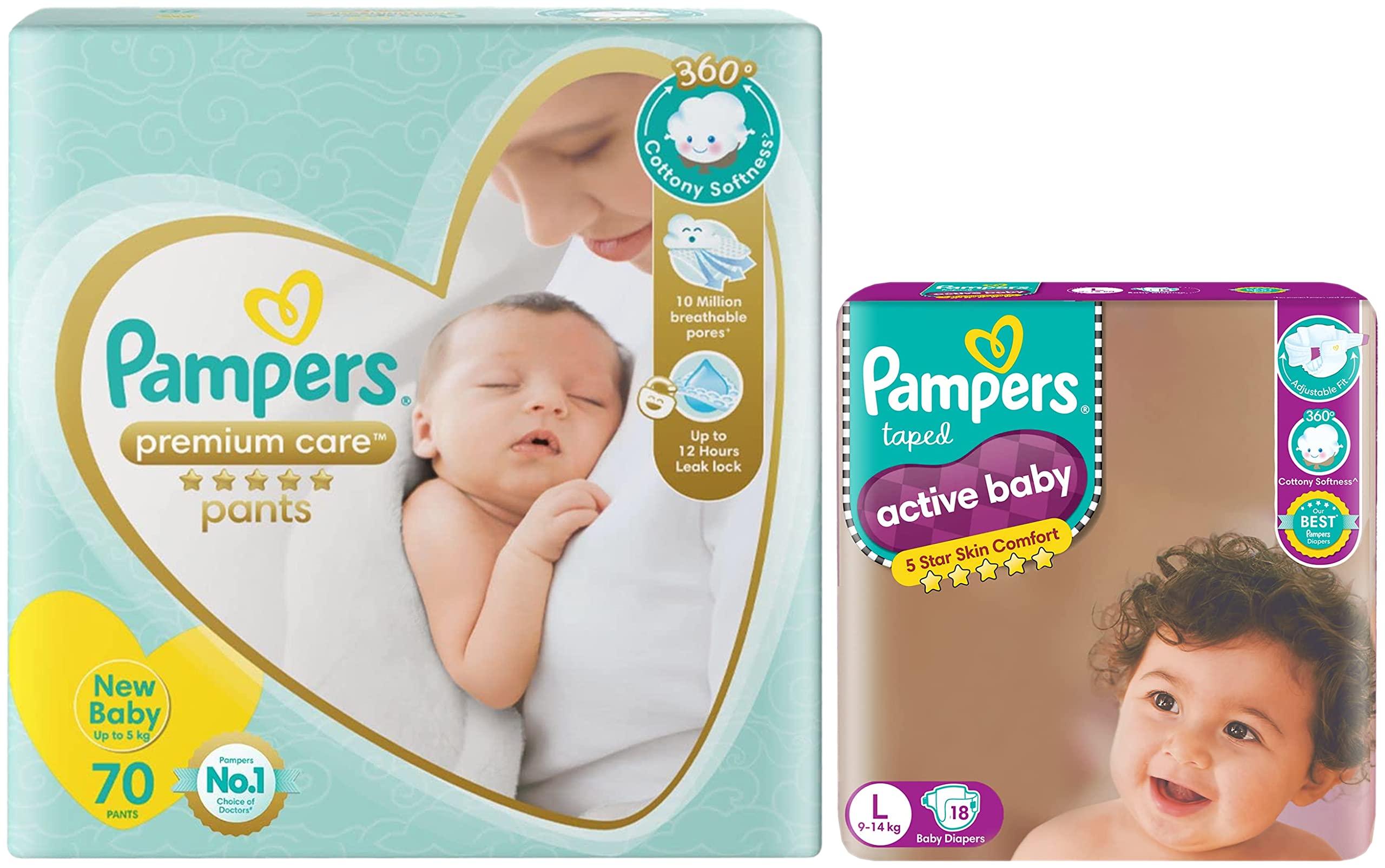 pampers active baby premium care