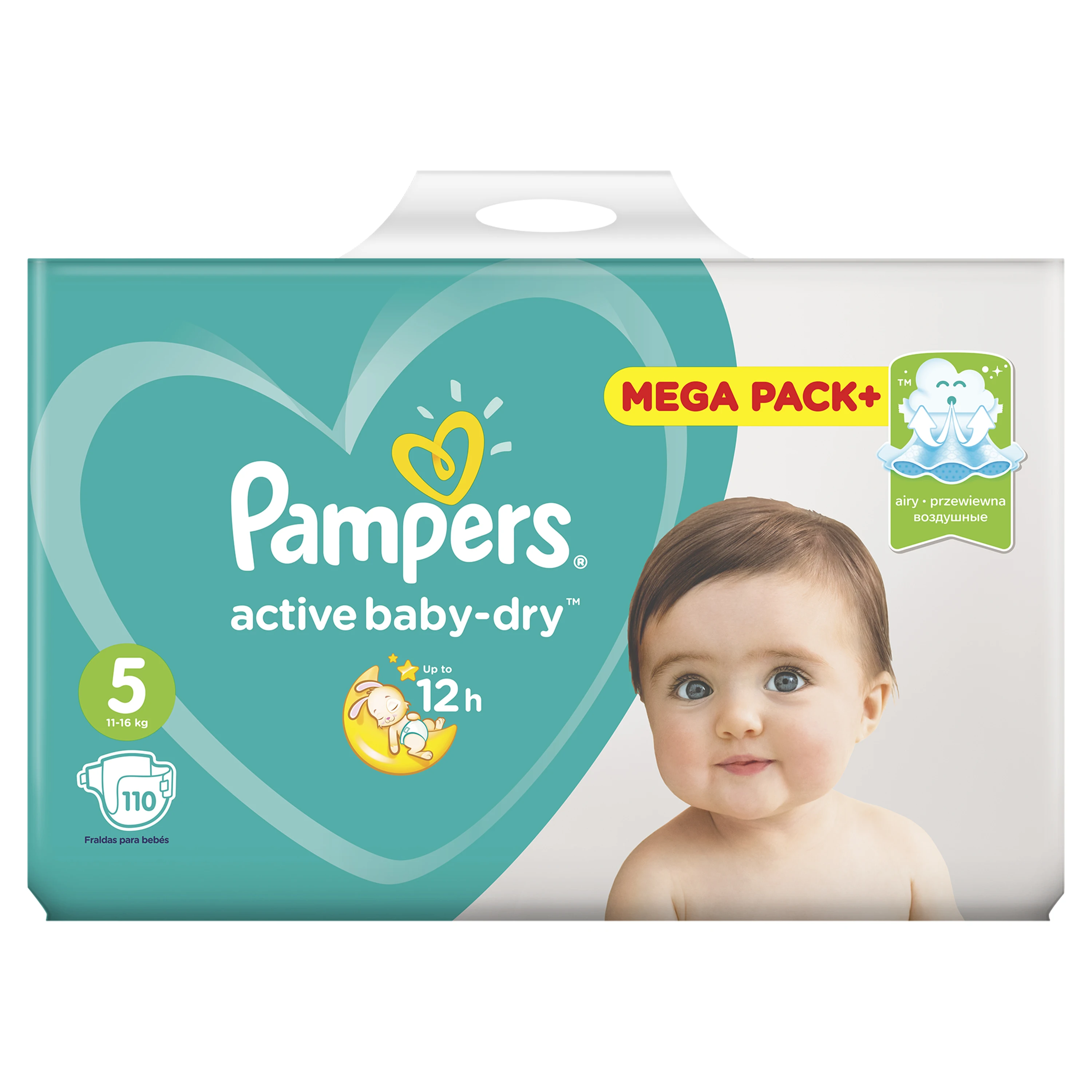 mega paka pampers active baby dry 5