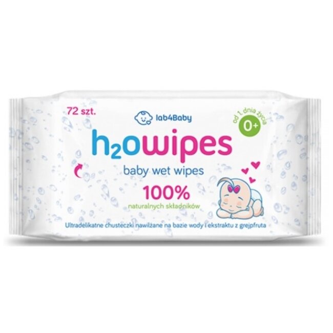 h2owipes baby chusteczki nawilżane 72 sztuki