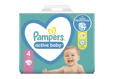 pampers active baby dry pieluchy rozmiar 4 76 szt