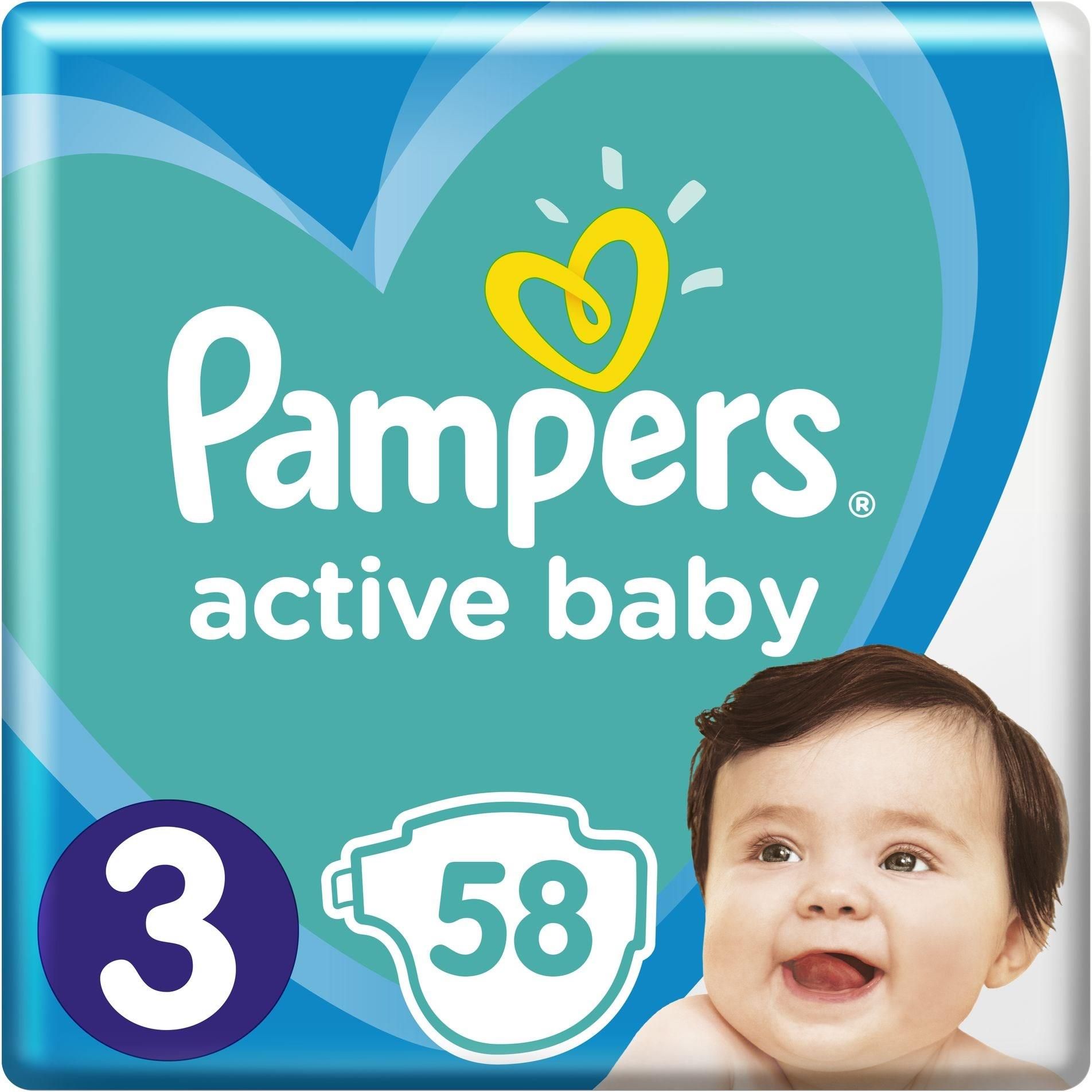 pampers pieluchy active baby 3 midi 208 sztuk