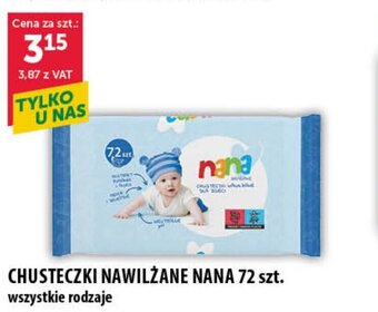 chusteczki nawilżane nana cena