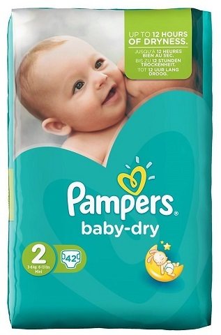 pampers 2 new baby dry jak wygladaja