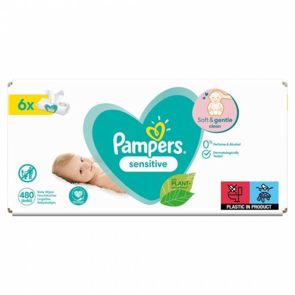 chusteczki pampers 6x80