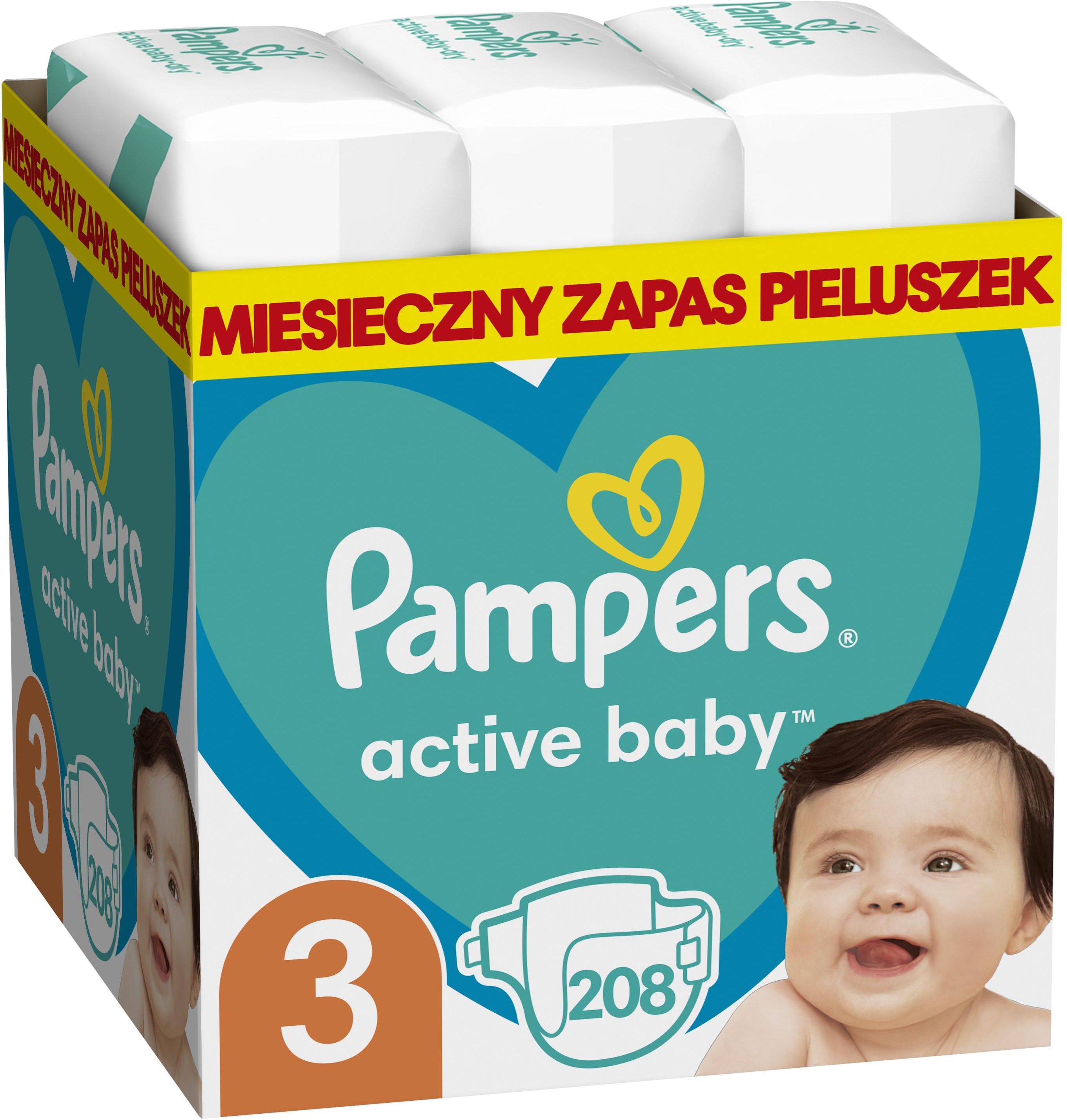 pieluchy pampers 3 208 sztuk