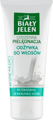 biały jeleń hipoalergiczny odżywka do włosów nawilżające kozie mleko