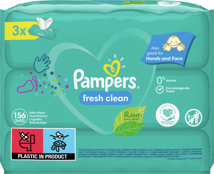 pampers fresh clean chusteczki nawilżane 52szt