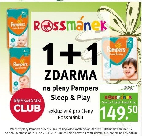 fresh clean pampers 4 x cena