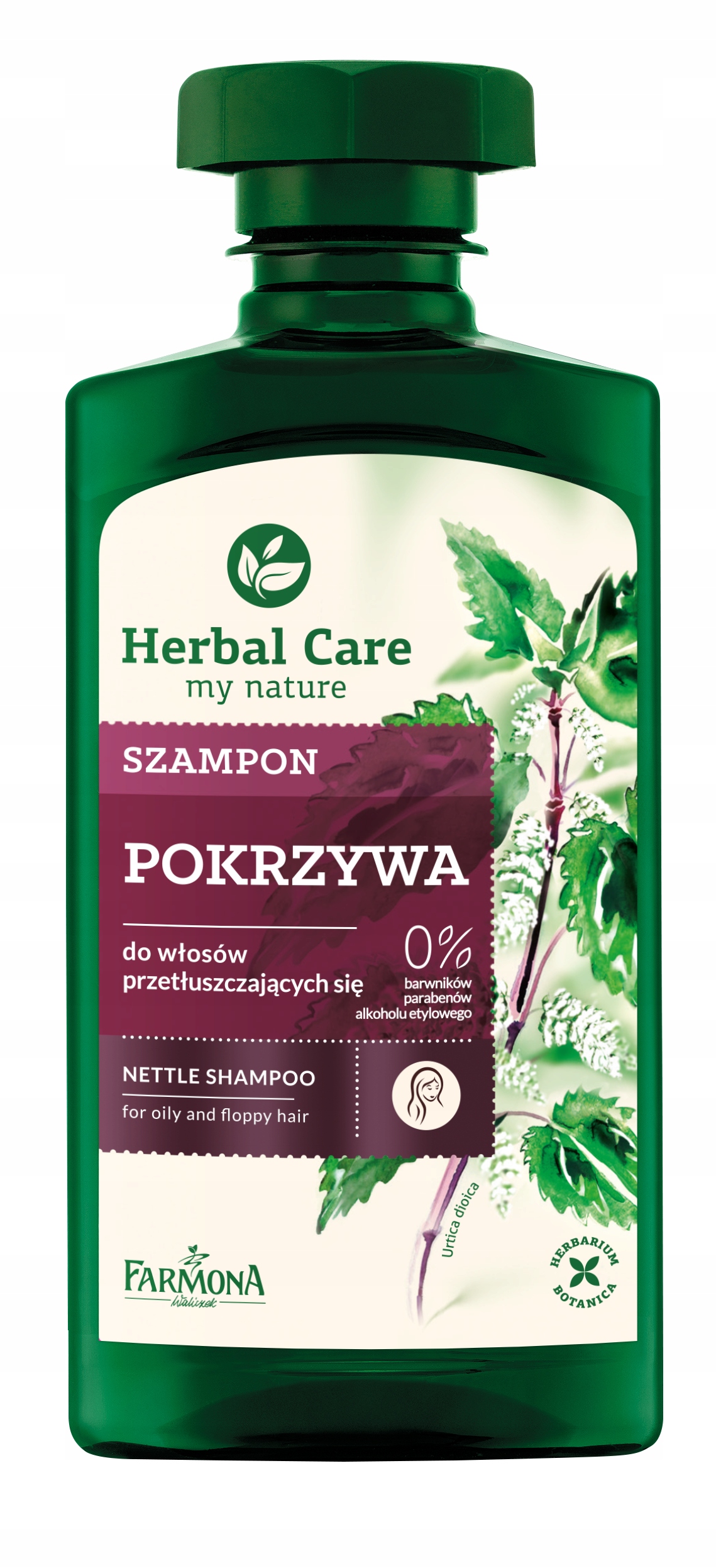 ziołowy szampon herbal care z pokrzywą