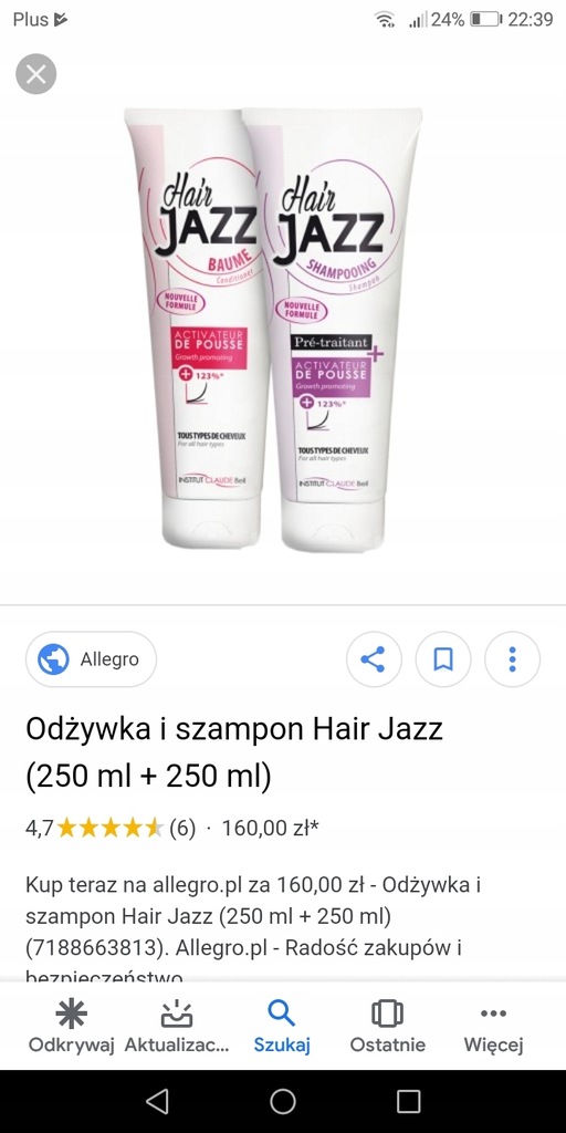 odżywka i szampon hair jazz allgro