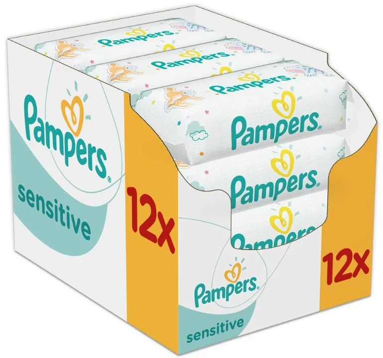 pampers sensitive chusteczki 12x56