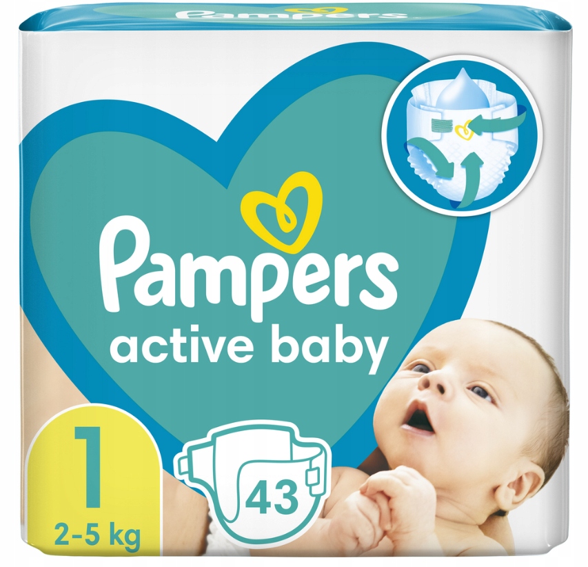 pampers newborn 2 5kg 43 szt