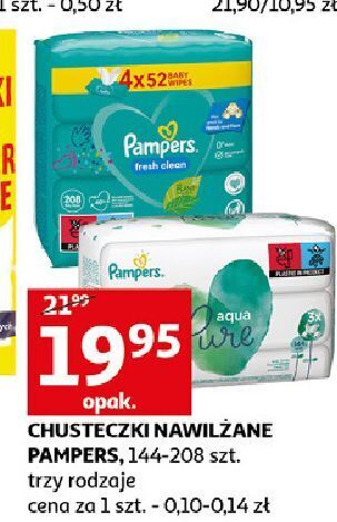 chusteczki nawilżane pampers auchan