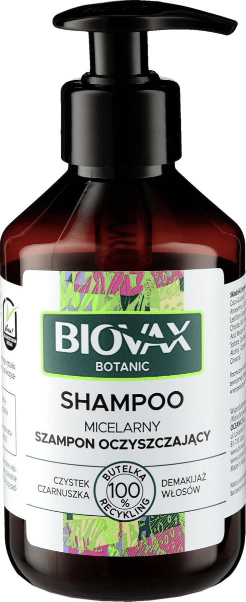 biovax szampon micelarny oczyszczający demakijaż włosów
