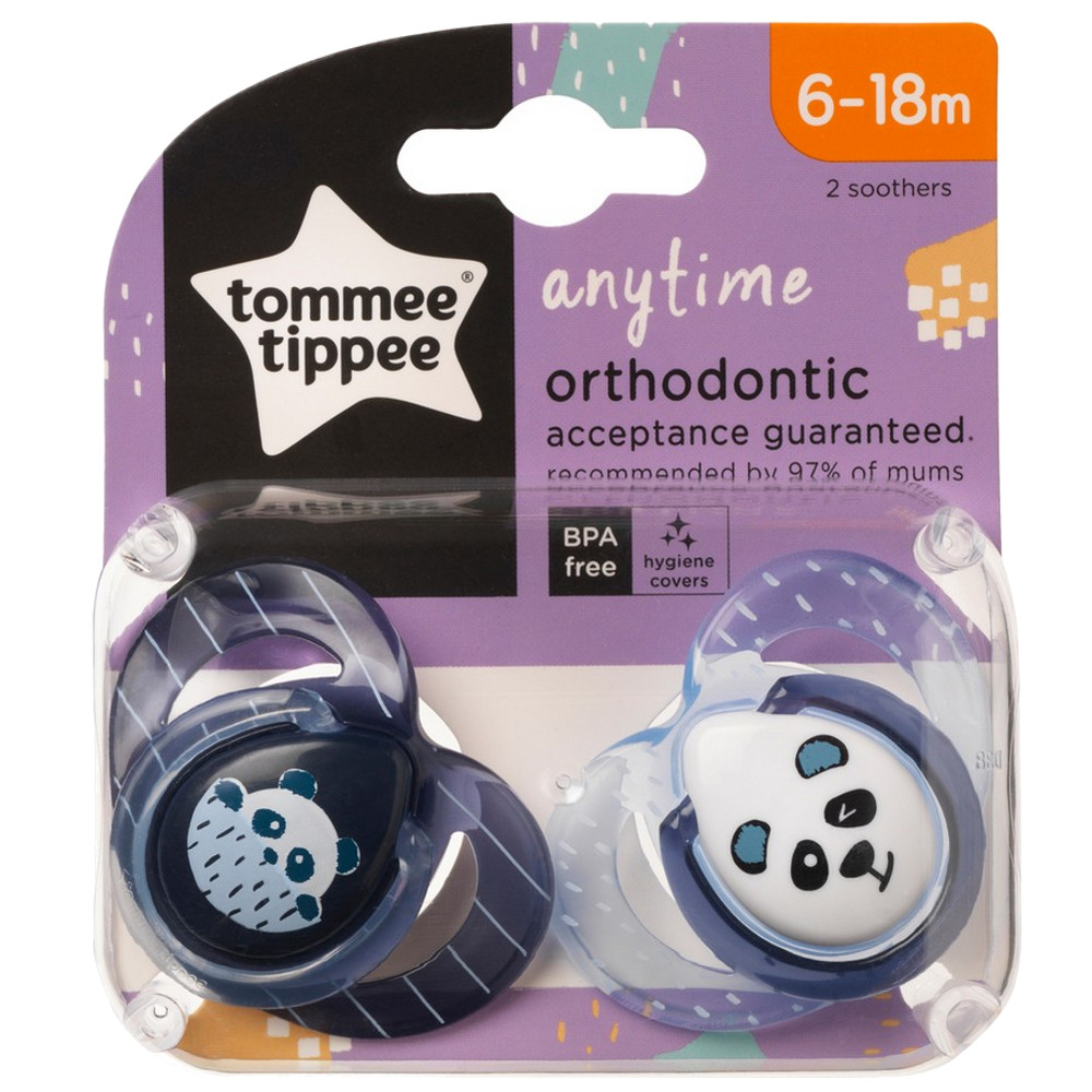 Tommee Tippee Anytime Ortodontyczny smoczek silikonowy 6-18m 2 szt.