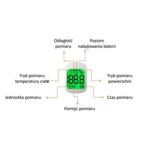 Innogio GIO-515 Bezdotykowy termometr na podczerwień na czoło