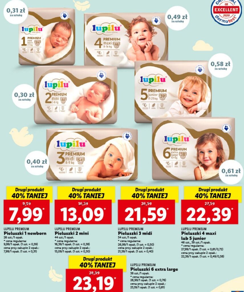 lidl lupilu pieluchy 5 cena