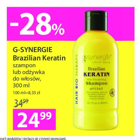 g synergie brazilian keratin szampon