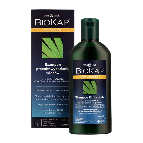 biokap anticaduta szampon przeciw wypadaniu włosów 200 ml apteka natura