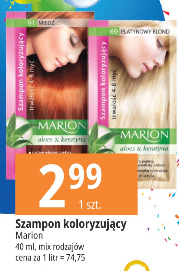 szampon koloryzujacy marion platynowy blond 69