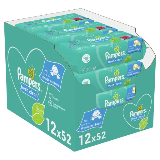 pampers chusteczki fresh clean 12 x 64 sztuki