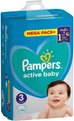 pampers active 3 mega pack 152 cena