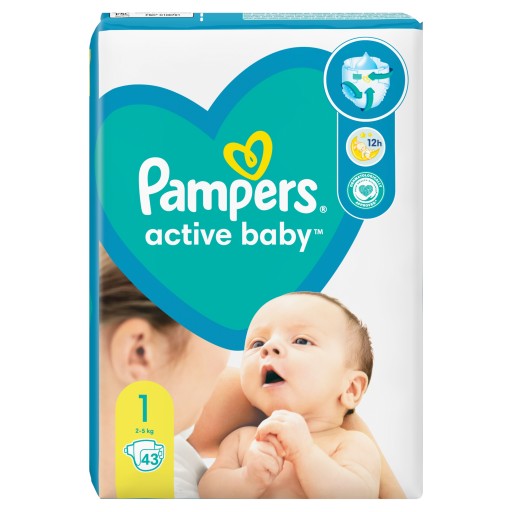 pieluchy pampers new baby dry 1 newborn 2-5 kg 43