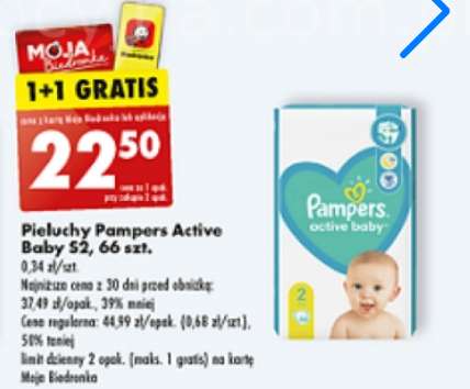 promocje na pieluchy pampers 1