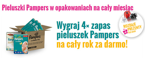 pampers konkurs roczny zapas pieluch