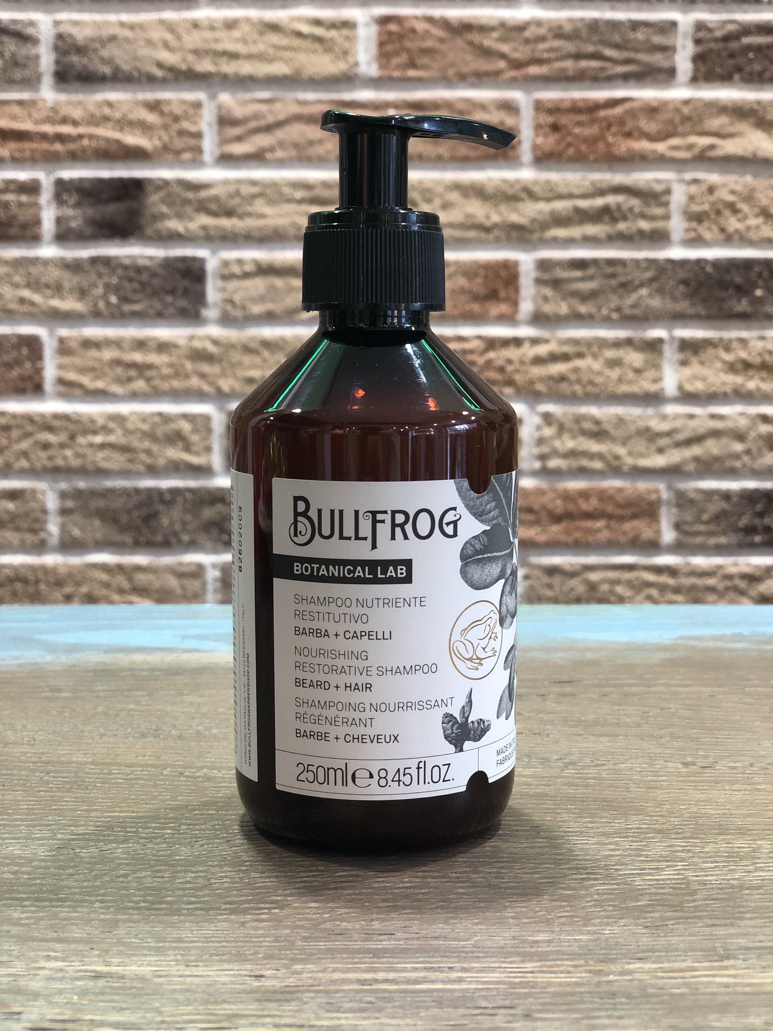 bullfrog nourishing restorative shampoo szampon odżywczy do włosów i brody