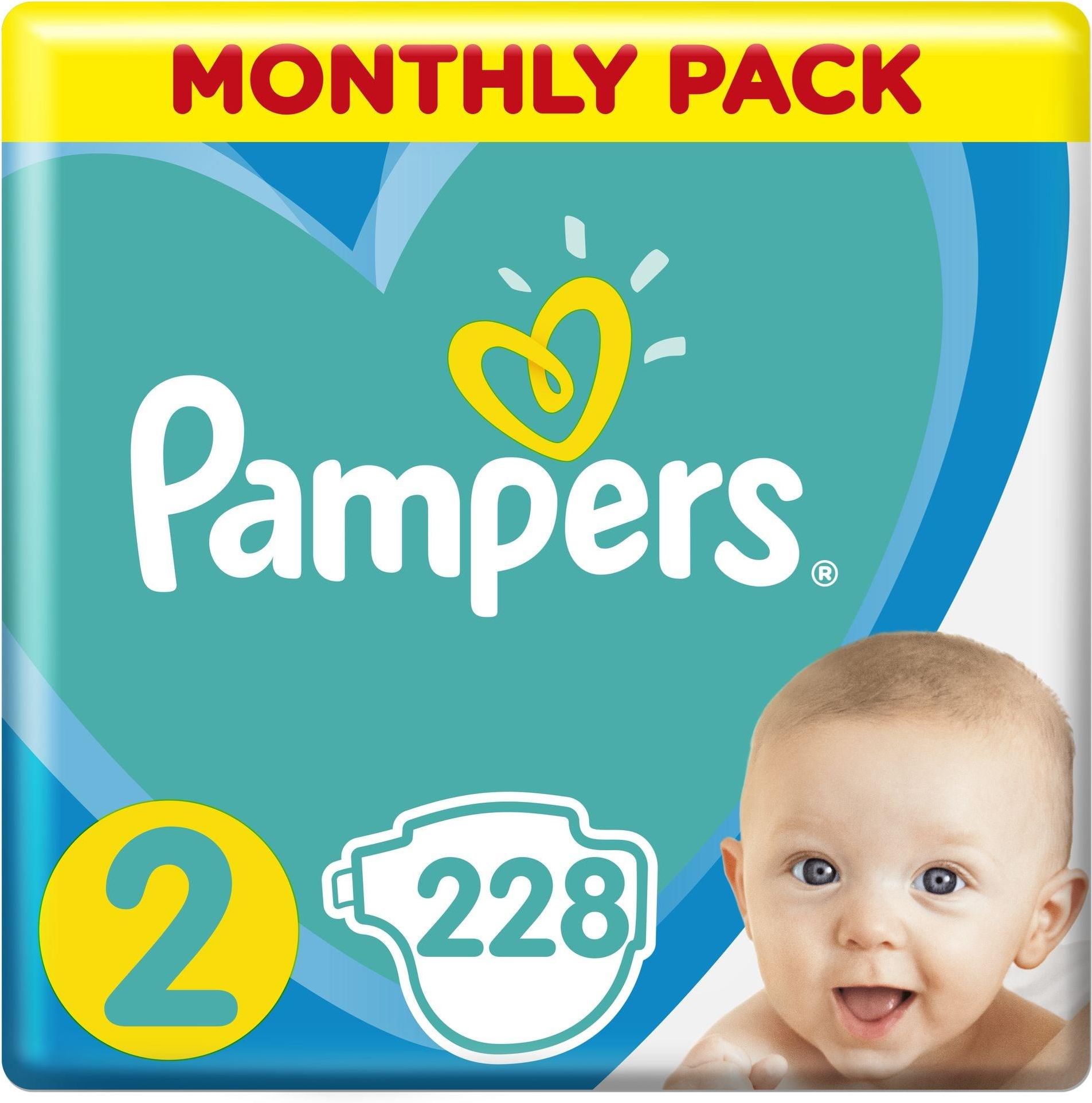 pieluszki pampers 2 mega pack 228