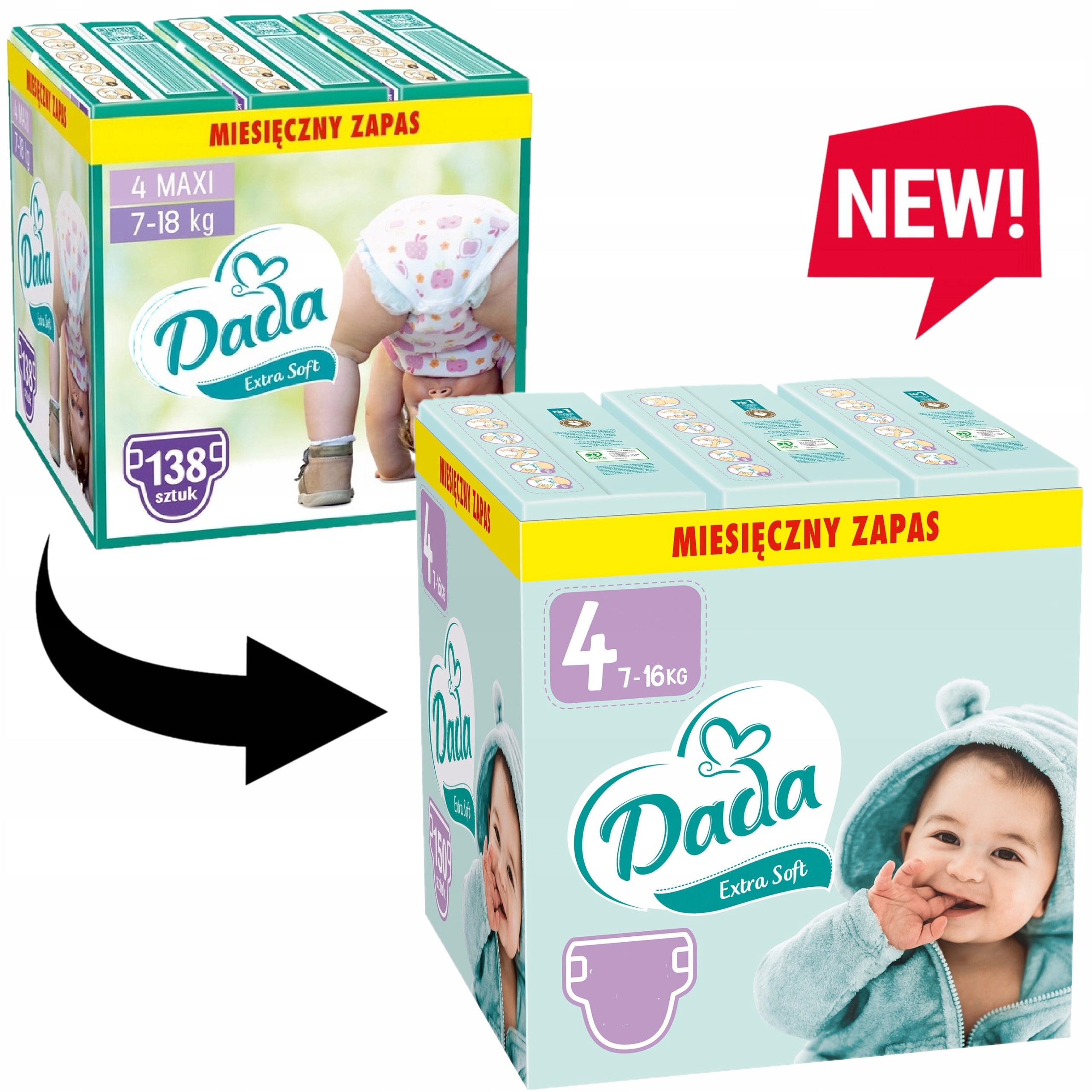 pieluchy dada rozm 4 extra soft 52 szt rozmija