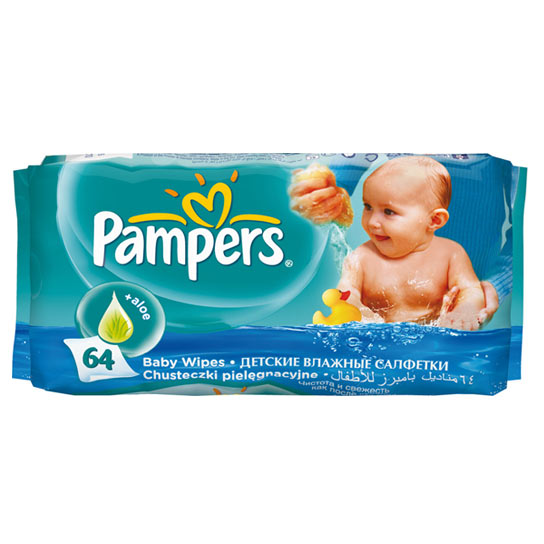 pampers chusteczki pielęgnacyjne zapas aloe 6 x 64 szt