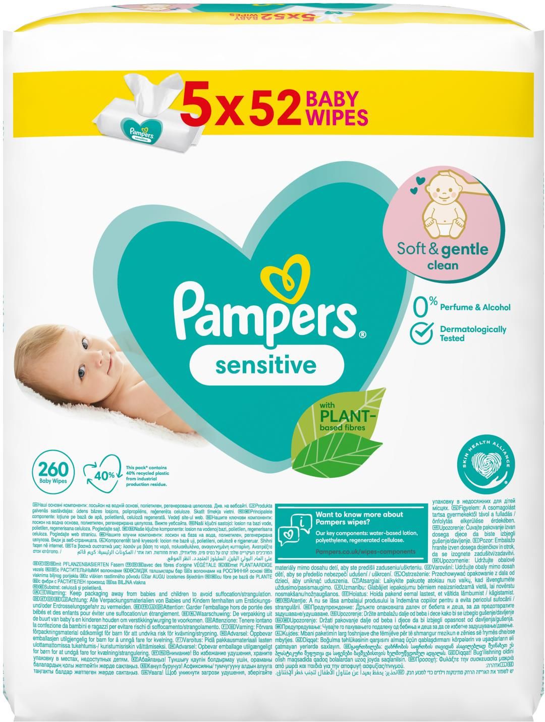 husteczki nawilzajace pampers 260 sztuk