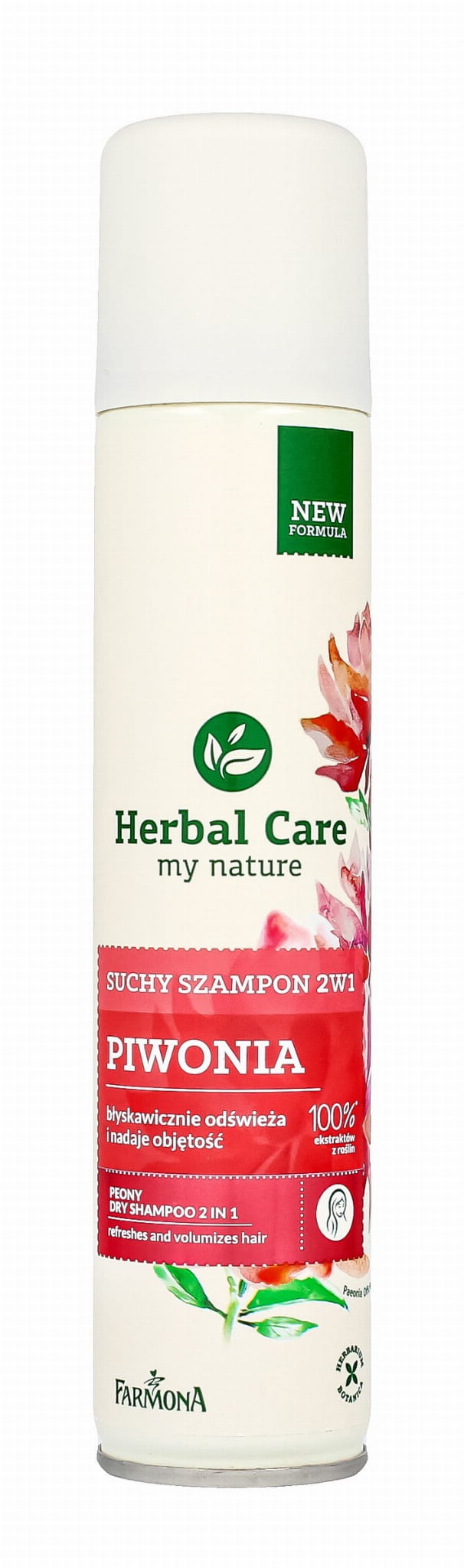 herbal care suchy szampon 2w1 piwonia 180ml