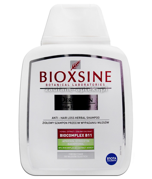 bioxsine ziołowy szampon przeciw wypadaniu włosów do włosów tłustych 300ml