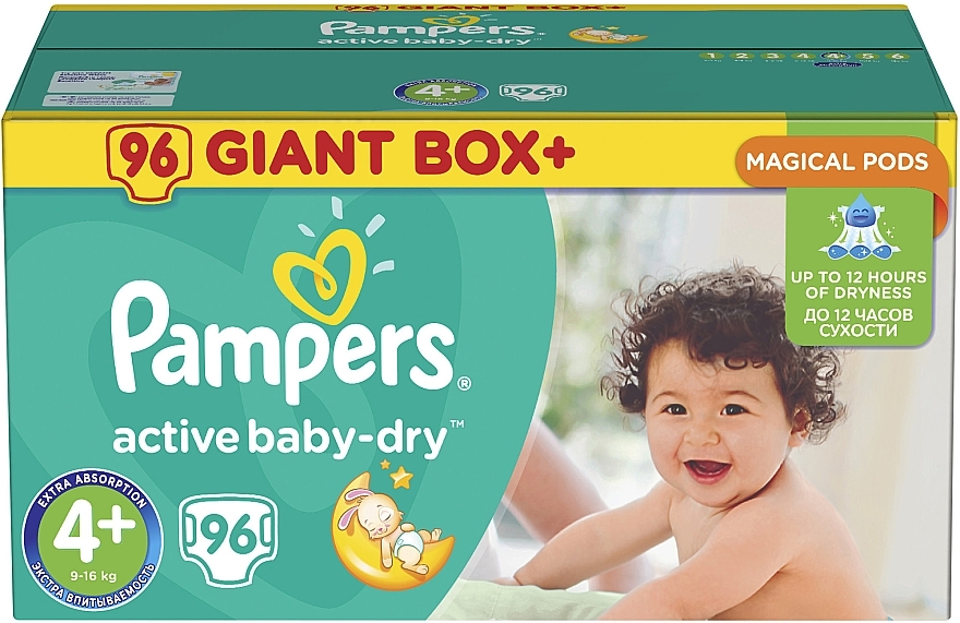 pampers active 4+ 96