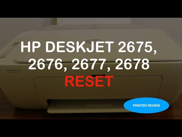 hp deskjet pampers reset