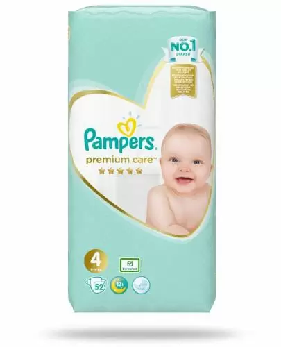 pampers premium care 4 52sztuki