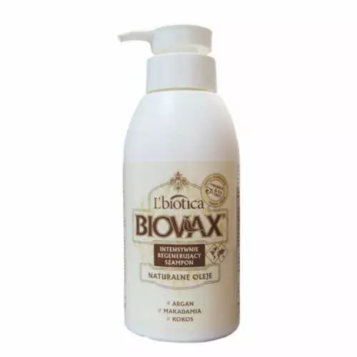 biovax argan makadamia kokos intensywnie regenerujący szampon 400ml