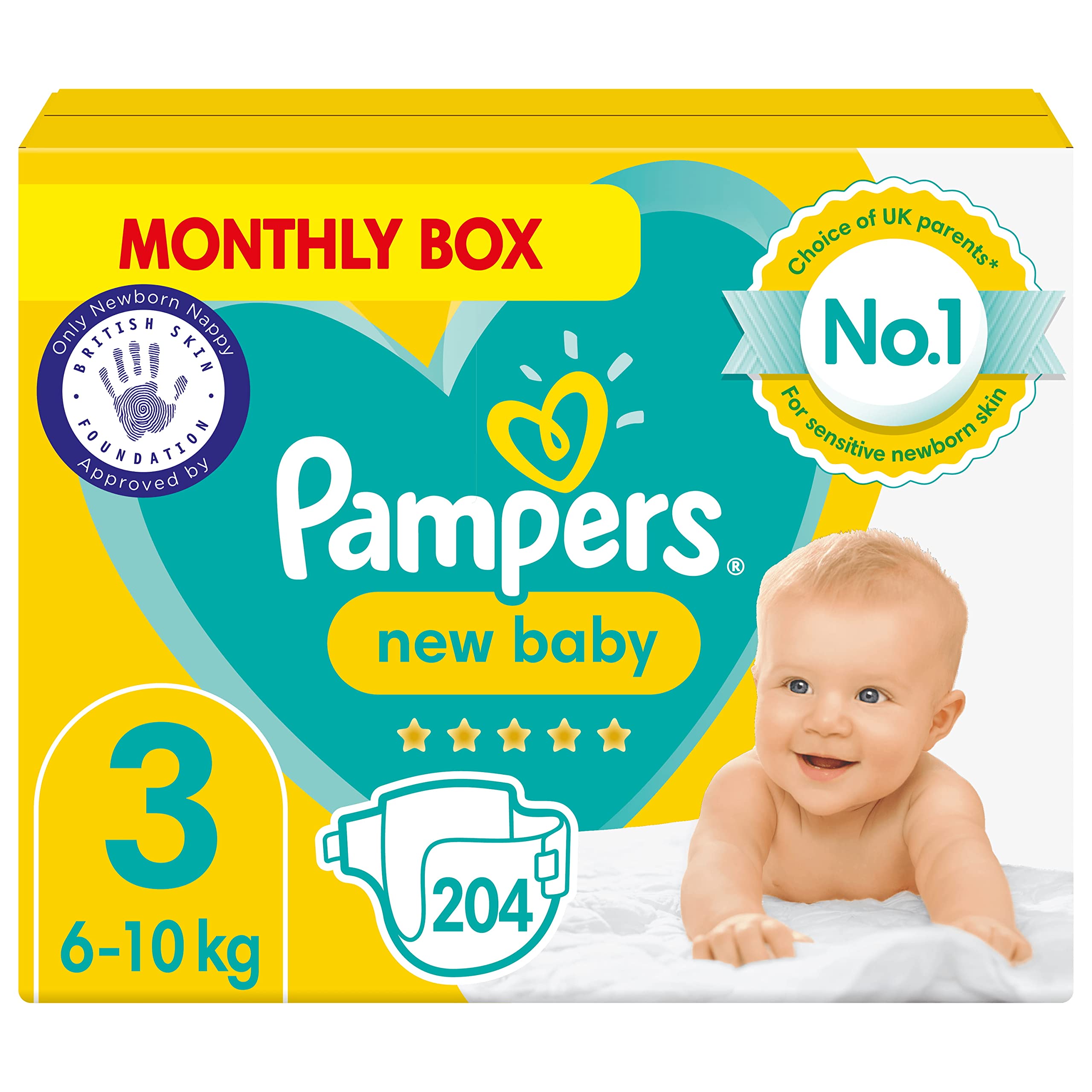 pampers size 3 204 pack