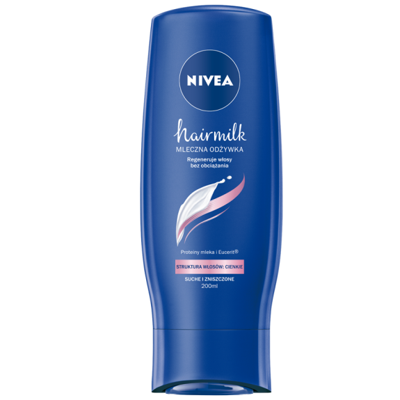 nivea hairmilk mleczna odżywka do włosów o strukturze cienkiej