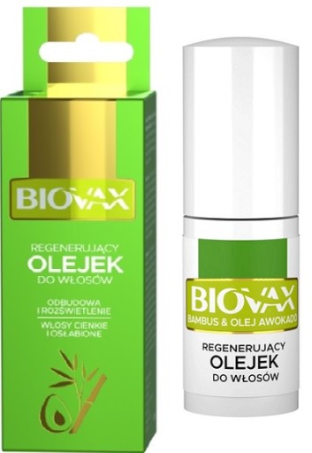 biovax olejek do włosów intensywnie regenerujący bambus olej avocado