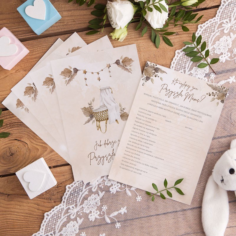 pamper baby shower życzenia